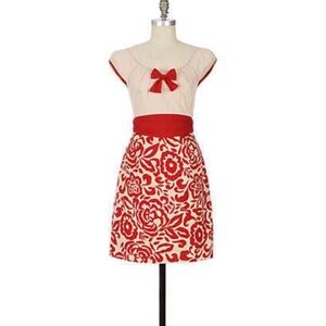 Anthropologie Yoana Baraschi Flowers and Thyme Bow Dress